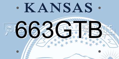 663GTB Kansas License Plate