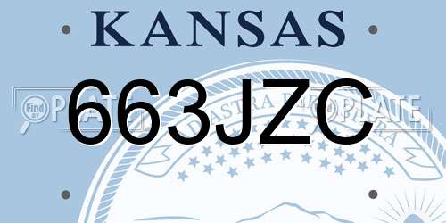 663JZC Kansas License Plate
