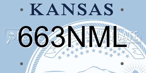 663NML Kansas License Plate