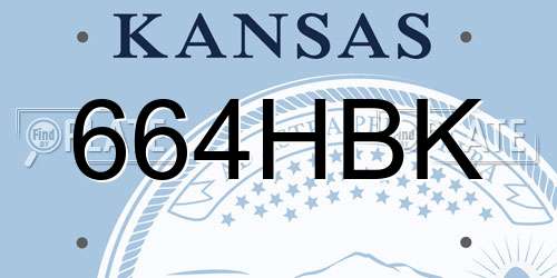 664HBK Kansas License Plate