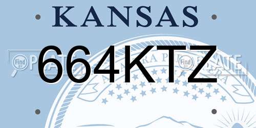 664KTZ Kansas License Plate