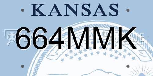 664MMK Kansas License Plate