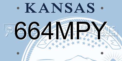 664MPY Kansas License Plate