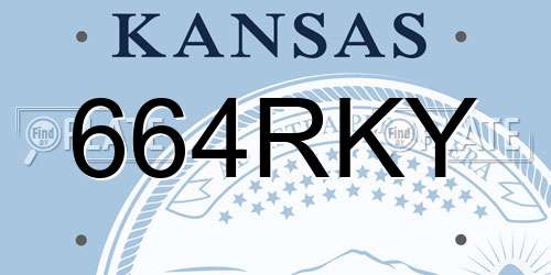 664RKY Kansas License Plate
