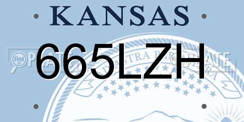 665LZH Kansas License Plate