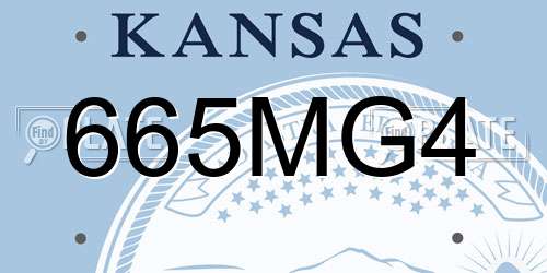 665MG4 Kansas License Plate