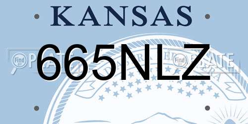 665NLZ Kansas License Plate