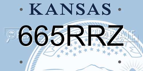 665RRZ Kansas License Plate