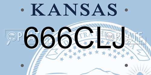 666CLJ Kansas License Plate