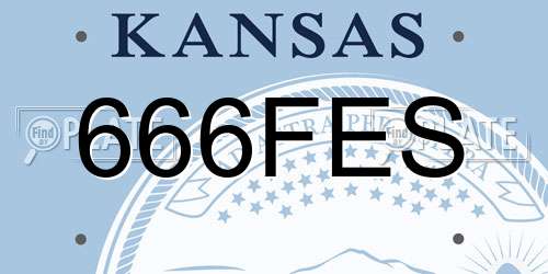 666FES Kansas License Plate