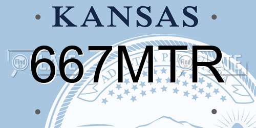 667MTR Kansas License Plate