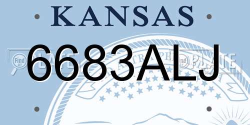 6683ALJ Kansas License Plate