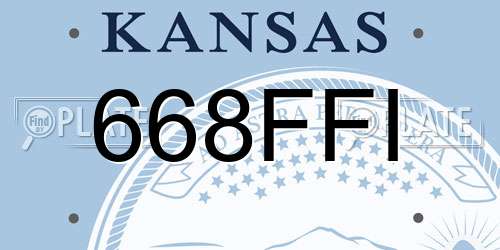 668FFI Kansas License Plate