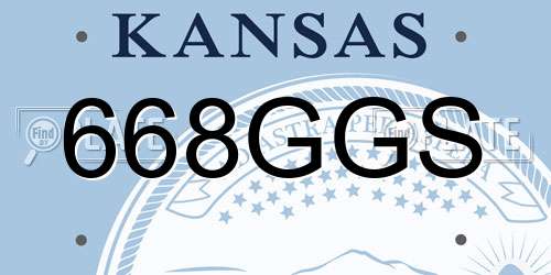 668GGS Kansas License Plate