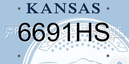 6691HS Kansas License Plate