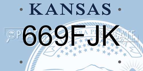 669FJK Kansas License Plate