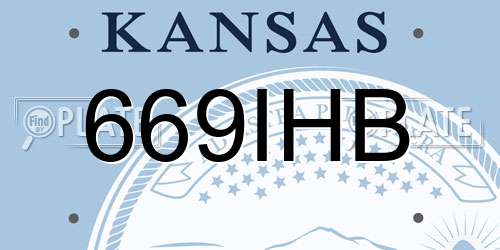 669IHB Kansas License Plate
