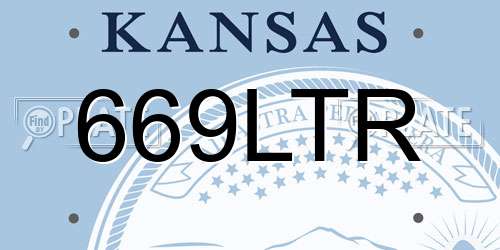 669LTR Kansas License Plate