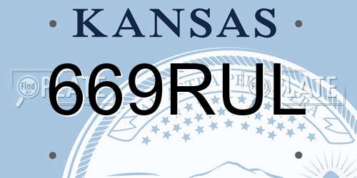 669RUL Kansas License Plate