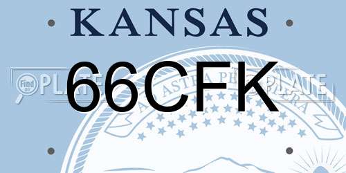 66CFK Kansas License Plate