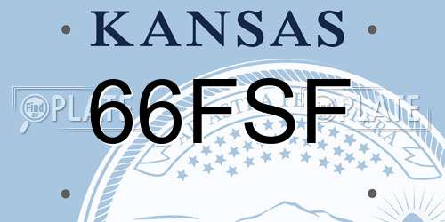 66FSF Kansas License Plate