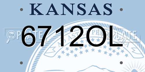 6712OL Kansas License Plate