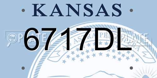 6717DL Kansas License Plate