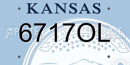 6717OL Kansas License Plate