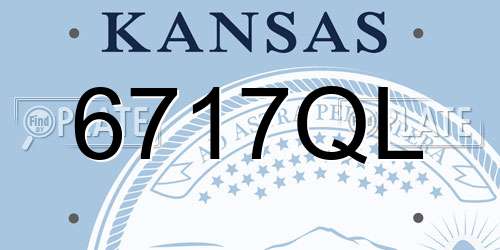6717QL Kansas License Plate