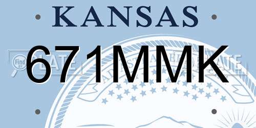 671MMK Kansas License Plate