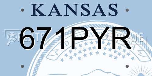 671PYR Kansas License Plate