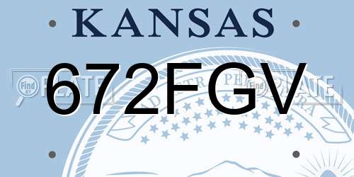 672FGV Kansas License Plate