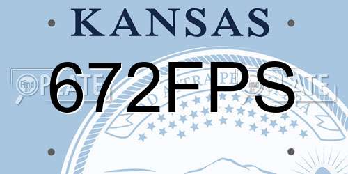 672FPS Kansas License Plate