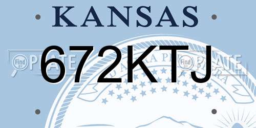672KTJ Kansas License Plate
