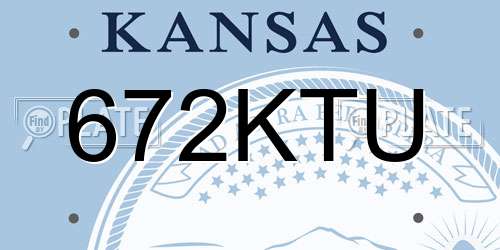 672KTU Kansas License Plate