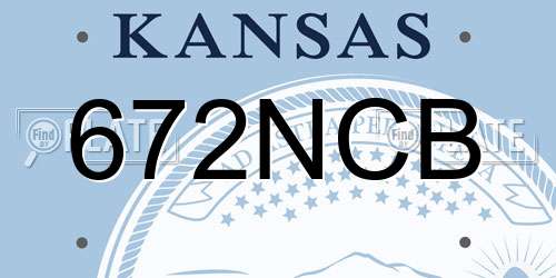 672NCB Kansas License Plate