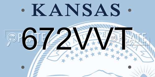 672VVT Kansas License Plate