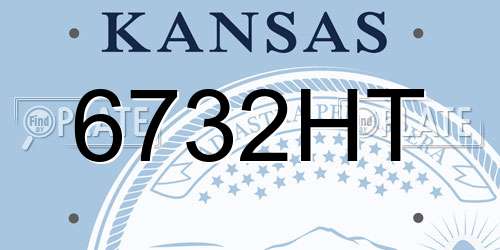 6732HT Kansas License Plate