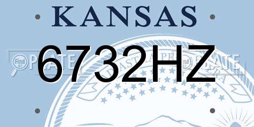 6732HZ Kansas License Plate