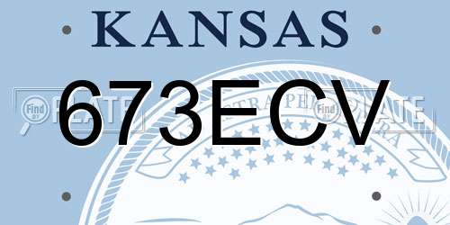 673ECV Kansas License Plate