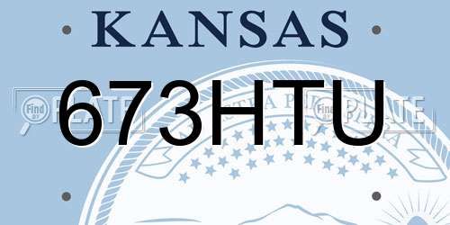 673HTU Kansas License Plate