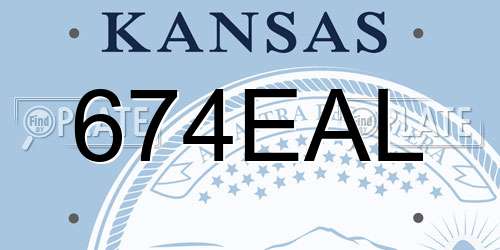 674EAL Kansas License Plate