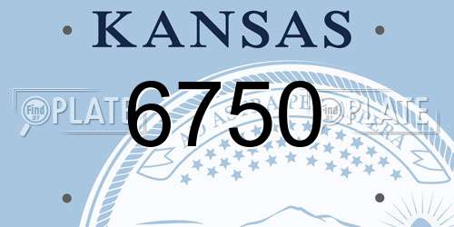 6750 Kansas License Plate