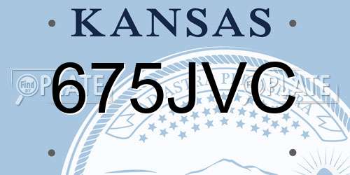 675JVC Kansas License Plate