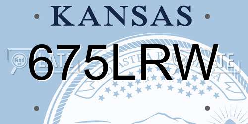 675LRW Kansas License Plate