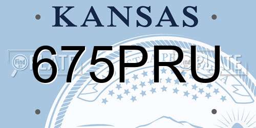 675PRU Kansas License Plate