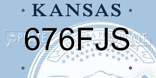 676FJS Kansas License Plate