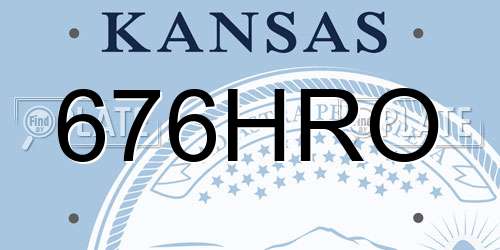 676HRO Kansas License Plate