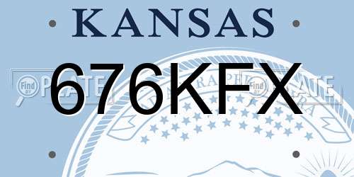 676KFX Kansas License Plate