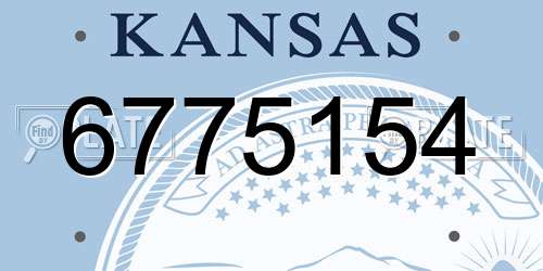 6775154 Kansas License Plate